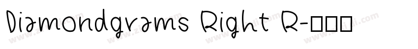 Diamondgrams Right R字体转换